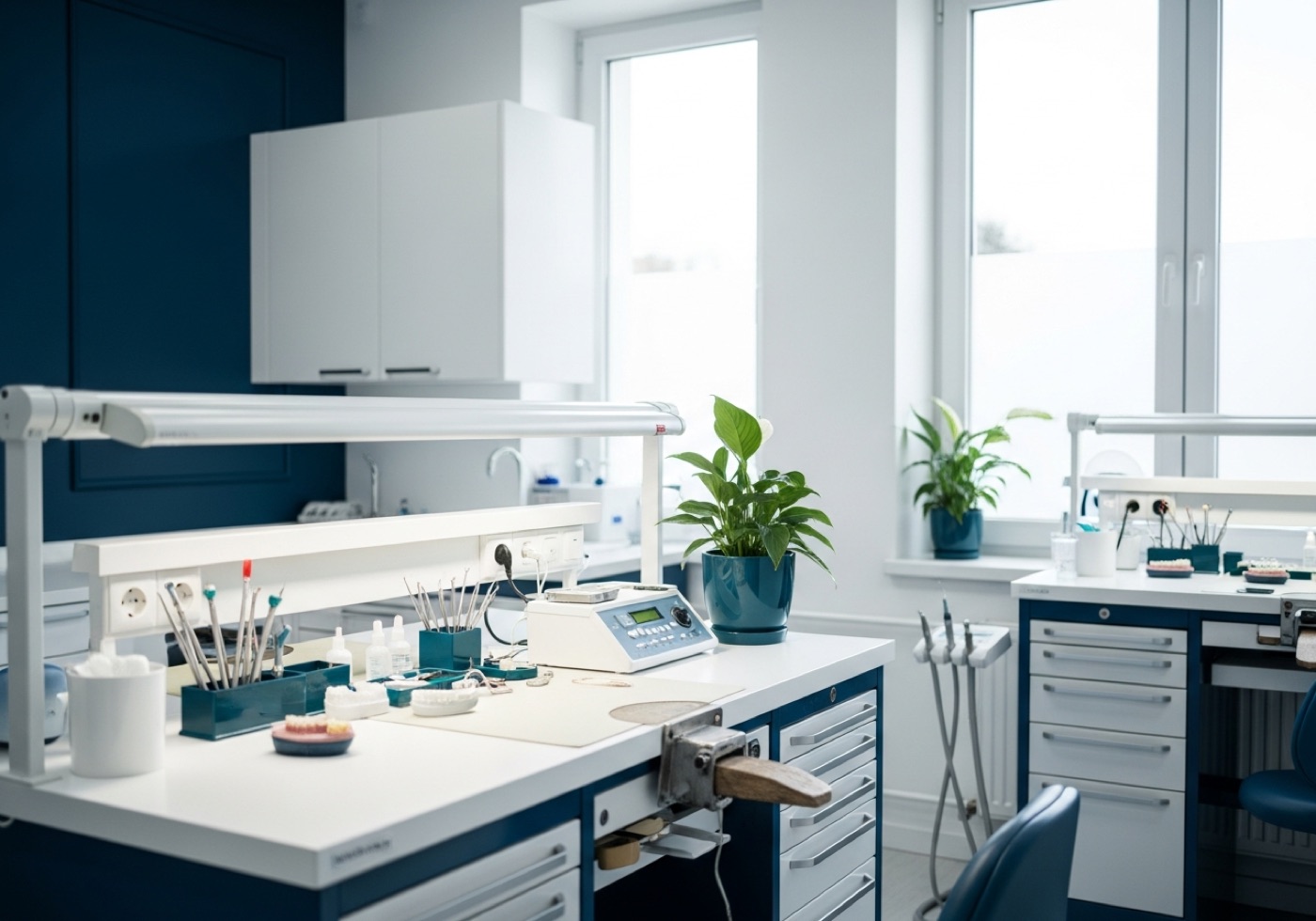 The bright, modern dental lab and clinic interior in Galway